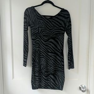 Animal print sweater dress